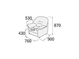 Кресло 930х900х920