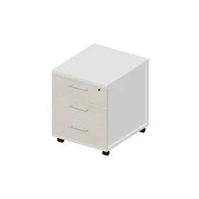 Тумба мобильная (3 ящика, стандартные колёсные опоры, ручки - алюминий), 460х530х570 - ЭйБиСи-проджект Тумба мобильная (3 ящика, стандартные колёсные опоры, ручки - алюминий), 460х530х570