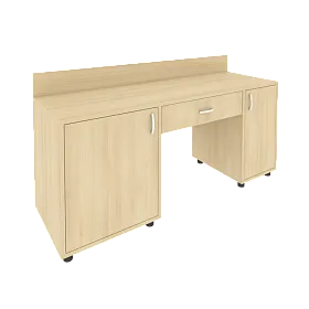 Стол с 2-мя тумбами и бортиком 1700*550*750 - ЭйБиСи-проджект Стол с 2-мя тумбами и бортиком 1700*550*750