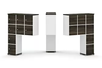 Надставка высокая + (Задняя стенка 8шт.) + (Распашной фасад - 8шт.) 1099х350х1486