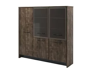 Шкаф трехсекционный с гардеробом 2200х520х2120