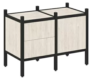 Комплект наборного стеллажа прямой 862х446х636