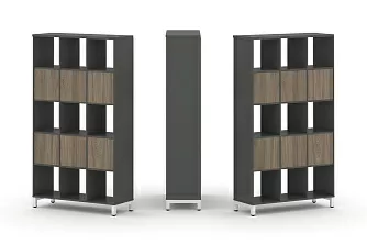 Набор стеллажа двухстороннего, 5 ярусов (Вставка с распашным фасадом-6шт) SN.NSD-531 1121*400*1982