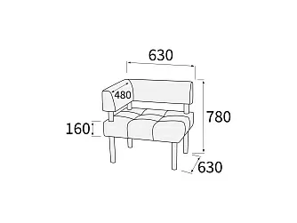 Модуль угловой 630х630х780
