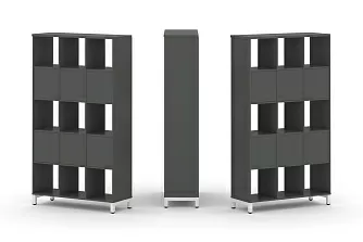 Набор стеллажа двухстороннего, 5 ярусов (Вставка с распашным фасадом-6шт) SN.NSD-531 1121*400*1982