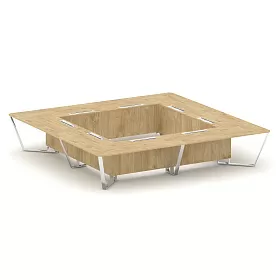 Стол переговорный квадратный MD-PR.B.SP-20K2 4000*4000*750