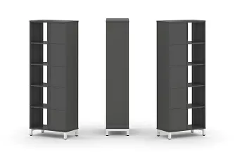 Набор стеллажа двухстороннего, 5 ярусов (Вставка с распашным фасадом-5шт) SN.NSD-521 754*400*1982