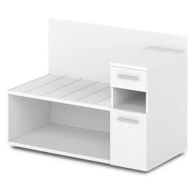 Тумба багажная с ящиком и дверью правая 1200x600x850