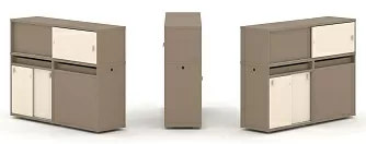 Набор №21. Тумба двойная с надставкой низкой 1500х410х1135