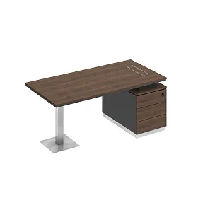 Стол руководителя на опорной тумбе (левый/правый) СИ 103 ДГ БП БП