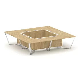 Стол переговорный квадратный MD-PR.B.SP-16K 3200*3200*750