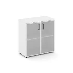 Шкаф низкий широкий (2 низких фасада стекло сатин в раме) SN.STS-303 796*400*833