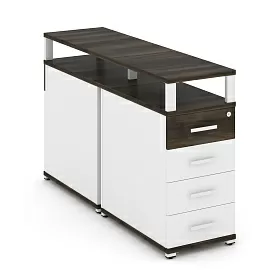 Тумба двухсторонняя опорная/приставная 4 ящика с надставкой 420х1480х917 - ЭйБиСи-проджект Тумба двухсторонняя опорная/приставная 4 ящика с надставкой 420х1480х917