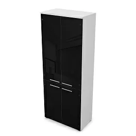 Шкаф, чёрный глянец (задняя стенка ЛДСП) 800х450х2045h - ЭйБиСи-проджект Шкаф, чёрный глянец (задняя стенка ЛДСП) 800х450х2045h