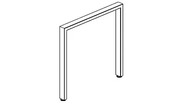 Опора стола П-образная завершающая 720 мм 720*60*718 - ЭйБиСи-проджект Опора стола П-образная завершающая 720 мм 720*60*718