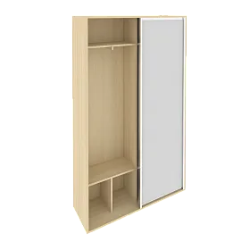 Прихожая-купе комбинированная (дверь – 1 шт. – зеркало) 1200*390*2050