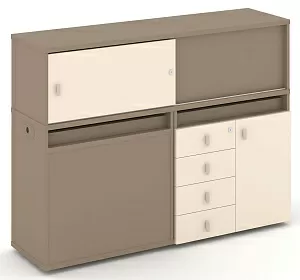 Набор №18. Тумба двойная с надставкой низкой 1500х410х1135