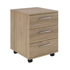 Тумба подкатная с 3 ящиками, древесный 450x430x510