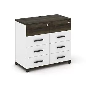 Тумба приставная широкая 8 ящиков 836х420х750 - ЭйБиСи-проджект Тумба приставная широкая 8 ящиков 836х420х750