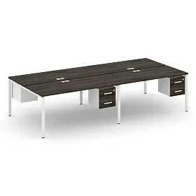 Рабочая станция двухсторонняя с подвесными тумбами на 4 места 3160х1480х750