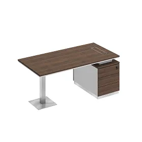 Стол руководителя на опорной тумбе (левый/правый) СИ 103 ДГ БП БП