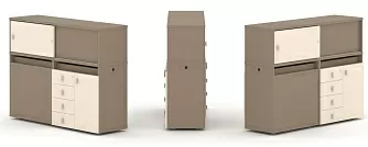 Набор №18. Тумба двойная с надставкой низкой 1500х410х1135