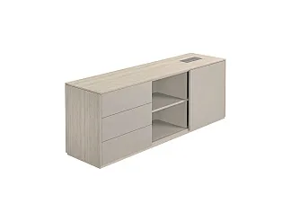 Тумба опорная, фасады грей стоун, левая 1700x450x620