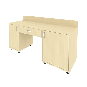 Стол с 2-мя тумбами и бортиком 1700*550*750 - ЭйБиСи-проджект Стол с 2-мя тумбами и бортиком 1700*550*750