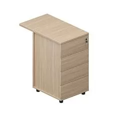 Тумба приставная (4 ящика, без ручек), 460х780х750