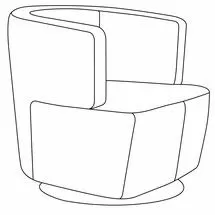 Кресло на поворотном блине Unital Эго 770x740x720