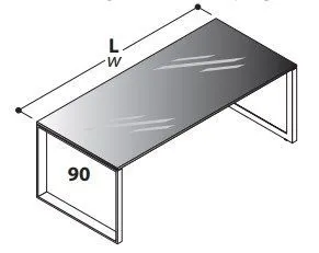 Стол из стекла 1800x900x729