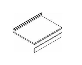 Столешница с цоколем и плинтусом настольным 602х600х25